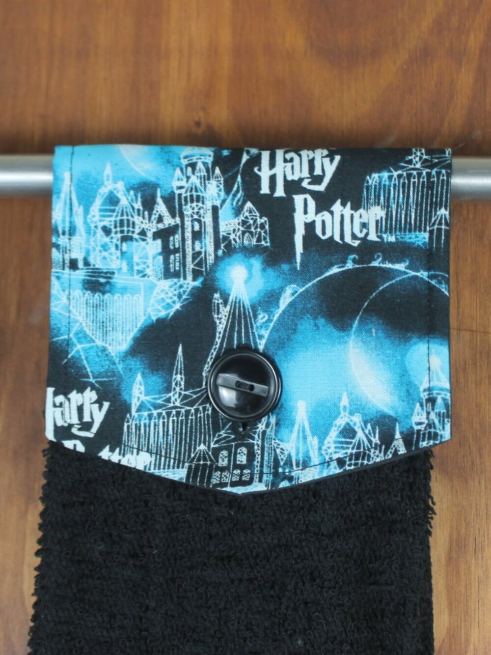 Harry Potter Blue Black Handmade Hanging Kitchen Hand Towel Cotton Terrycloth